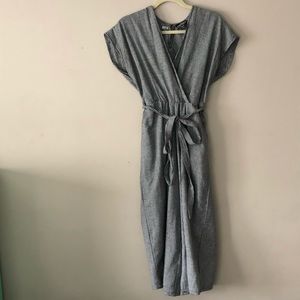 Houndstooth wide leg jumpsuit